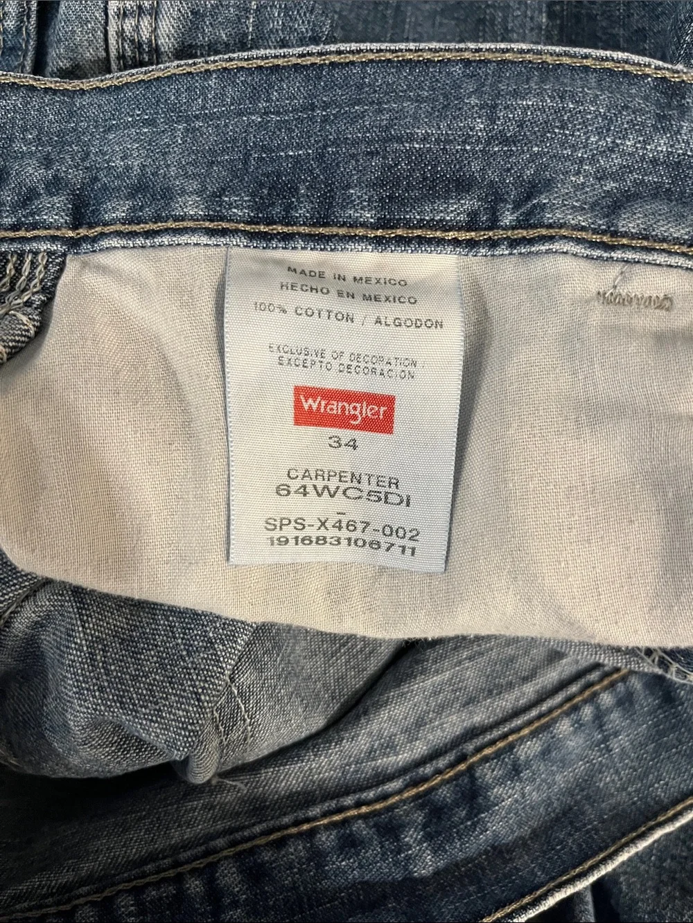 Wrangler Denim Carpenter Shorts 2 Pair 32 Waist